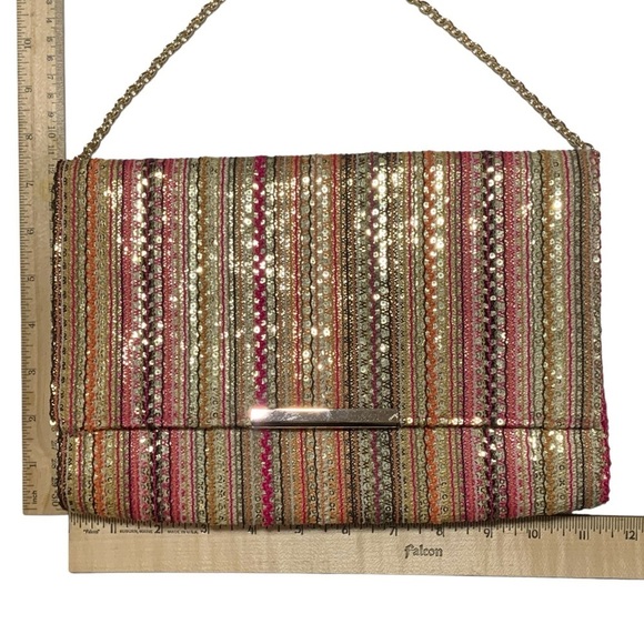 Gunne Sax Clutch Jessica McClintock Convertible Nora Shoulder Bag Multi Pink - Picture 10 of 16